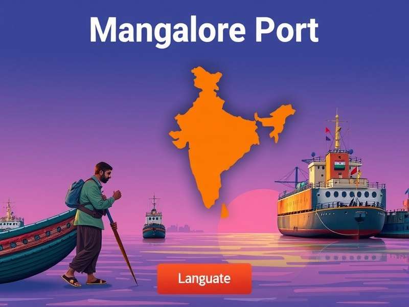 Mangalore Port Icon Cultural Elements - Indian Fishermen, Spice Trade, Cargo Operations & Coastal Festivals